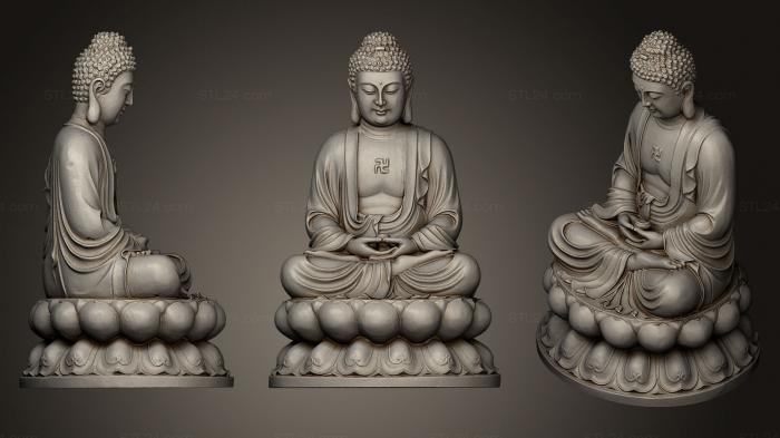 Статуэтки Будда (Будда, STKBD_0046) 3D модель для ЧПУ станка